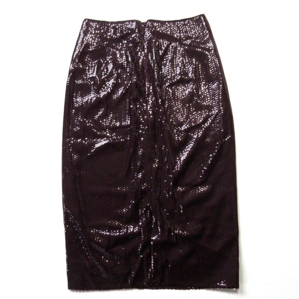 J. Crew Shimmering Burgundy Pencil Skirt